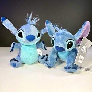 Disney Store Stitch Plush Lot Mini 6" Stuffed Animals Lilo & Stitch Set Of 2